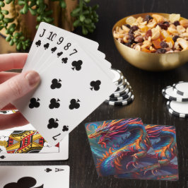 Uppspelningskort för färgade drakar casinokort