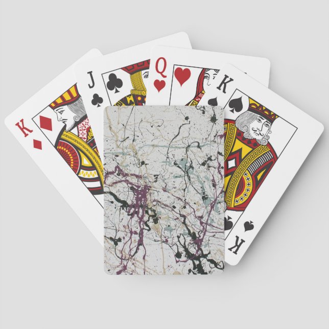 Uppspelningskort för färgstark Abstrakt Platter-må Casinokort (Baksidan)