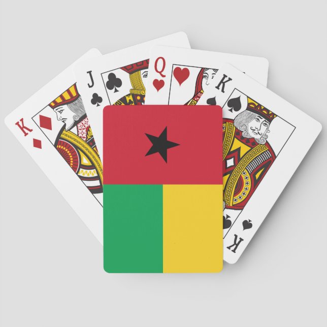 Uppspelningskort för Flagga i Guinea-Bissau Casinokort (Baksidan)