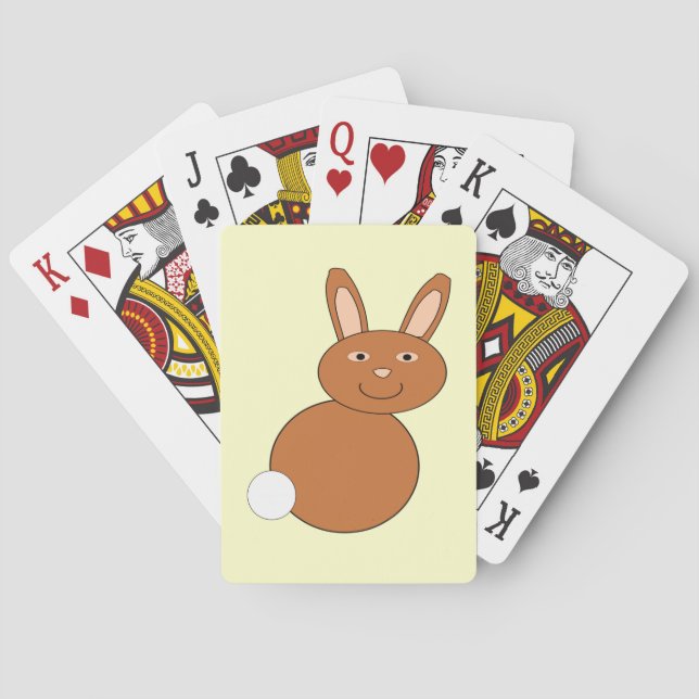 Uppspelningskort för Glad påsk Bunny Kortlek (Baksidan)