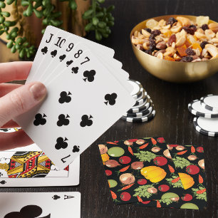 Uppspelningskort för grönsaker Mönster Casinokort