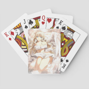 Uppspelningskort för guld Anime Angel Casinokort