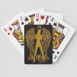 Uppspelningskort för guld Goth Angel Spel Kort