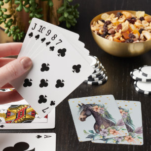 Uppspelningskort för hästdesign casinokort