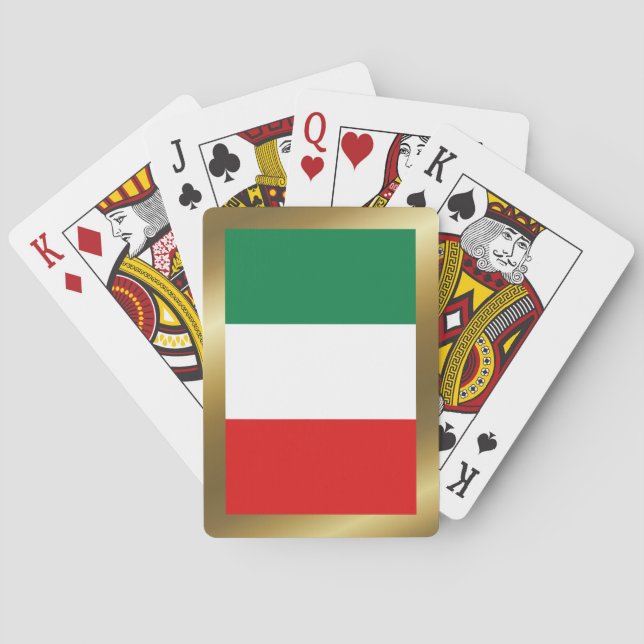 Uppspelningskort för italien Flagga Spelkort (Baksidan)