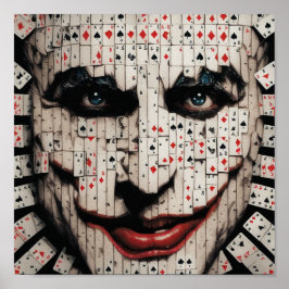 Uppspelningskort för Jockers Ansikte Poster