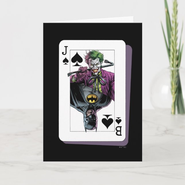 Uppspelningskort för Joker- och Batman-stavningar Kort (Framsida)