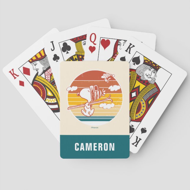 Uppspelningskort för jordnötter Snoopy & Woodstock Casinokort (Baksidan)