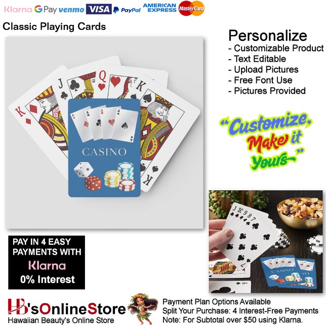 Uppspelningskort för kasino Ace Dice Poker Chip 4 Casinokort (Casino Ace Dice Poker Chips Playing Cards 4.)