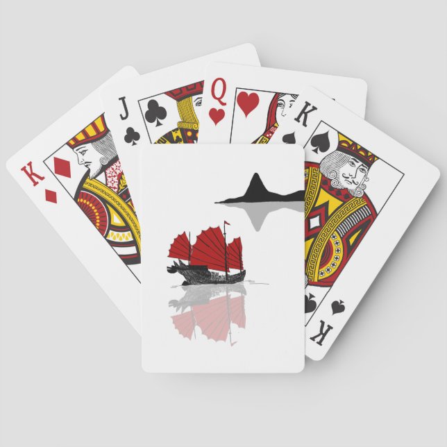 Uppspelningskort för kinesiska segment-Frakter Casinokort (Baksidan)