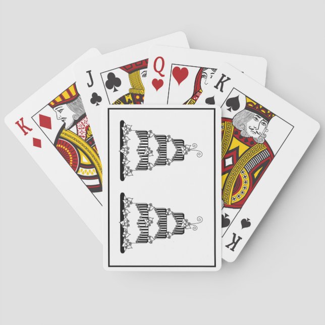 Uppspelningskort för kummel-bröllop spel kort (Baksidan)