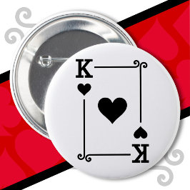 Uppspelningskort för kung-Hearts-kort för Kung Hea Knapp