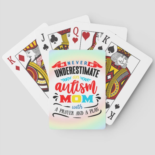 Uppspelningskort för medvetenhet om autism casinokort (Baksidan)