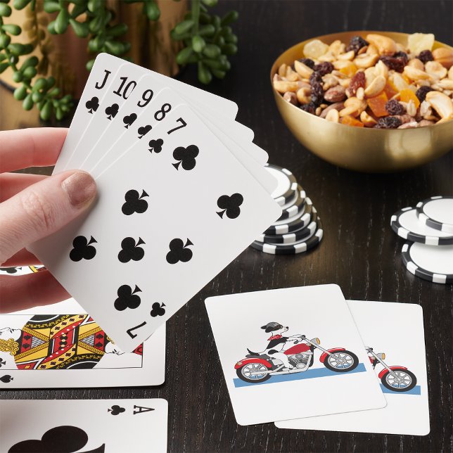 Uppspelningskort för motorcyklar och Hund Casinokort (Skapare uppladdad)