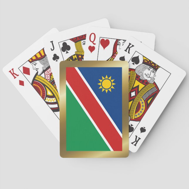 Uppspelningskort för Namibia Flagga Casinokort (Baksidan)