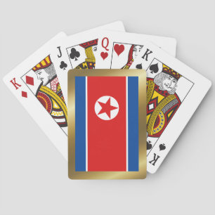 Uppspelningskort för Nordkoreas Flagga Spelkort