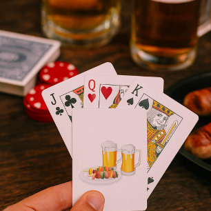 Uppspelningskort för öl och gris casinokort