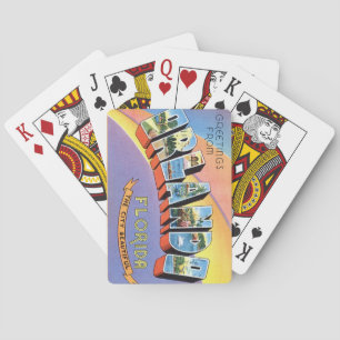 Uppspelningskort för Orlando Retro Hälsning Casinokort