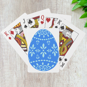 Uppspelningskort för Påskägget Blue Snöre Casinokort