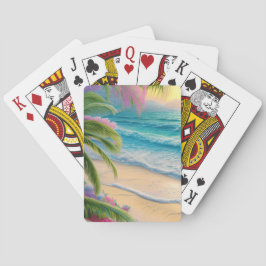 Uppspelningskort för persikor framtill casinokort