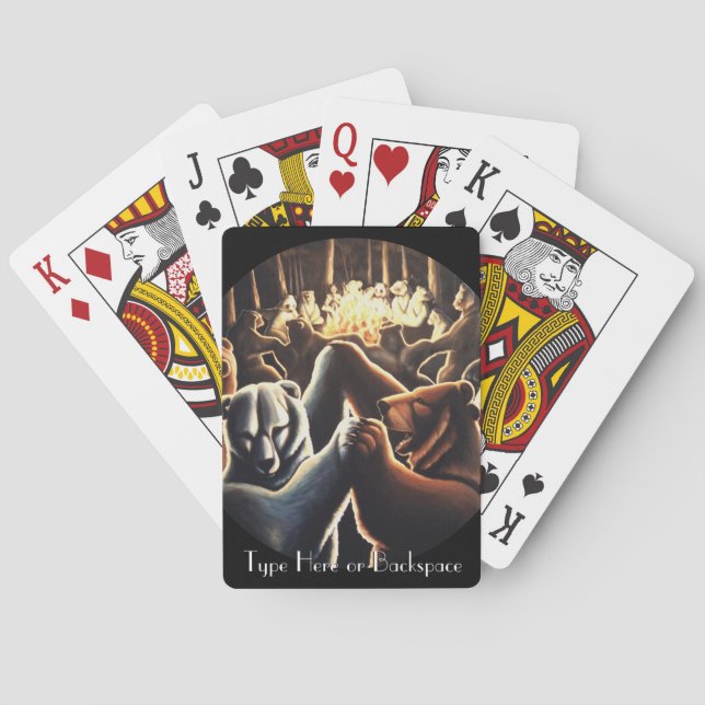 Uppspelningskort för Personlig av björnkärnor Casinokort (Baksidan)