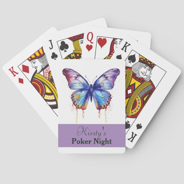 Uppspelningskort för Personlig av vattenfärg-Butte Casinokort (Baksidan)