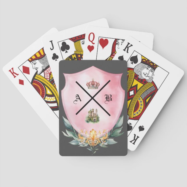Uppspelningskort för personlig Family Crest Casinokort (Baksidan)