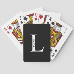 Uppspelningskort för personlig Monogram och Namn Casinokort