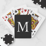 Uppspelningskort för personlig Monogram och Namn Casinokort<br><div class="desc">Personlig Monogram och Namn Gift har personlig monogram och namn i klassiskt serif font stil. Perfekt som fars dag-gåvor till pappa,  gåvor till marskalkar och vid särskilda tillfällen.</div>