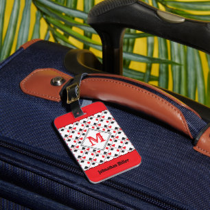 Uppspelningskort för personlig Monogram Poker Kost Bagagebricka
