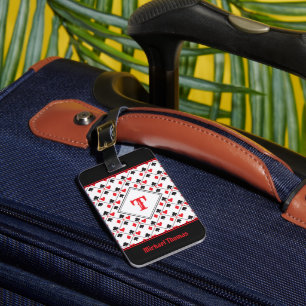 Uppspelningskort för personlig Monogram Poker Kost Bagagebricka