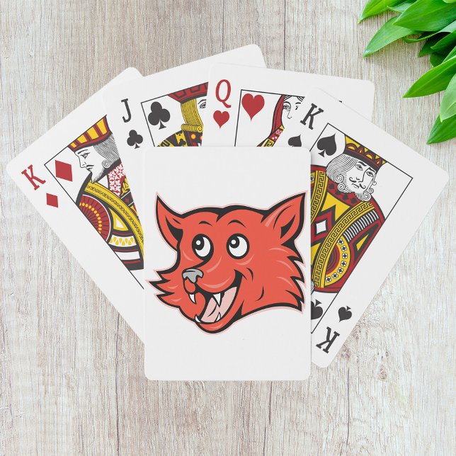 Uppspelningskort för Red Fox Head Casinokort (Skapare uppladdad)