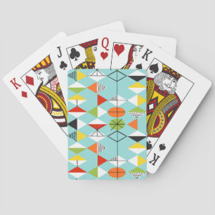 Uppspelningskort för Retro Harlequin Mönster Casinokort