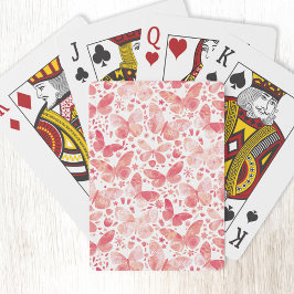 Uppspelningskort för Rosa av fjärilsvattenfärg Casinokort