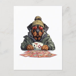 Uppspelningskort för Rottweiler Hund Vykort