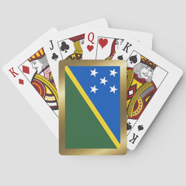 Uppspelningskort för Salomonöarnas Flagga Spel Kort (Baksidan)