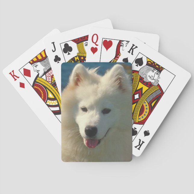 Uppspelningskort för Samoyed Hund Spelkort (Baksidan)