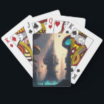 Uppspelningskort för science fiction Futuristiska  Casinokort<br><div class="desc">Fantasy Art products by The Lunarium.</div>