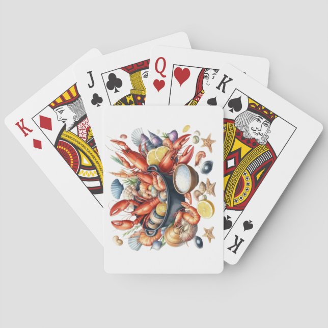 Uppspelningskort för skaldjur casinokort (Baksidan)