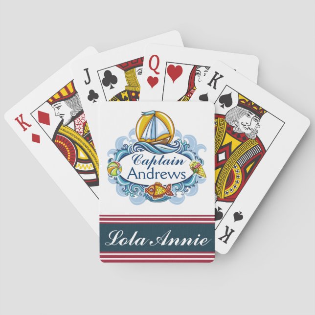 Uppspelningskort för släkt-/sjömankapten - SRF Spelkort (Baksidan)