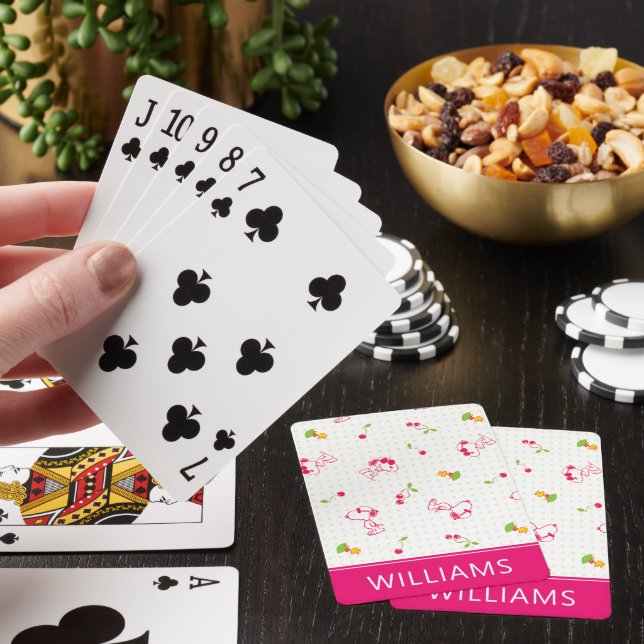 Uppspelningskort för Snoopy & Woodstock Cherry Mön Casinokort (På plats)
