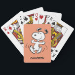 Uppspelningskort för soopy Lycklig Dance Casinokort<br><div class="desc">Snoopy är Charlie Browns älskvärda beagle i tecknaden Peanuts av Charles M. Schulz. Kolla in den här söta Peanuts-designen med den här älskvärda hund.</div>