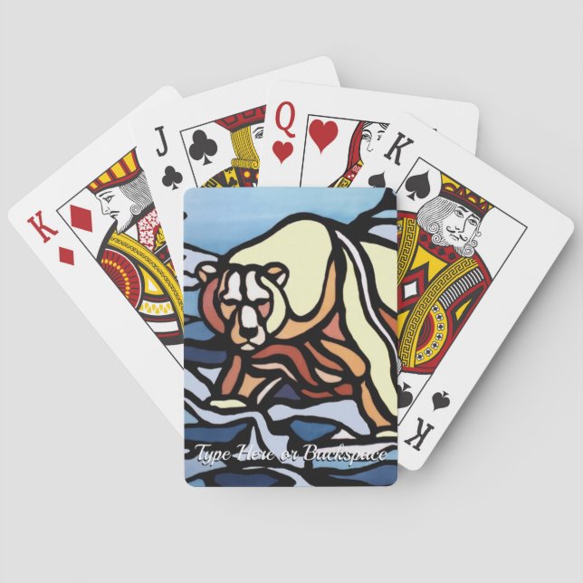 Uppspelningskort för stambjörn för polar Anpassnin Casinokort (Baksidan)