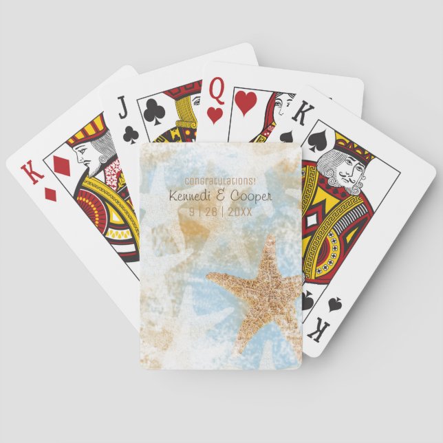 Uppspelningskort för stjärnor i kustnära Starfish  Spelkort (Baksidan)