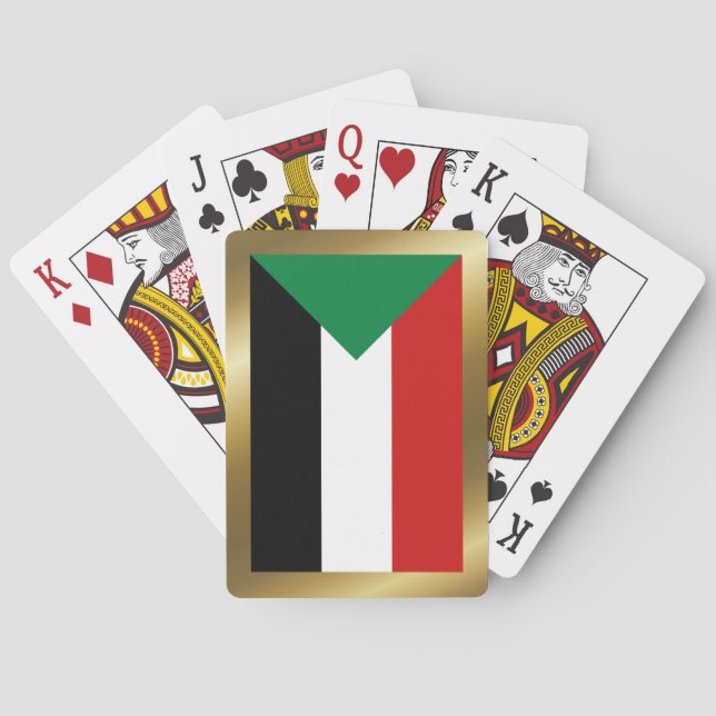 Uppspelningskort för Sudan Flagga Kortlek (Baksidan)
