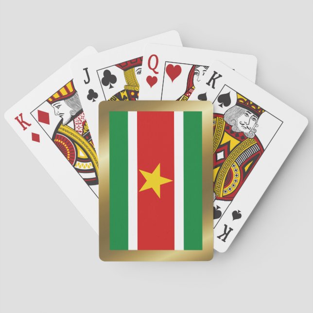 Uppspelningskort för Surinam Flagga Kortlek (Baksidan)