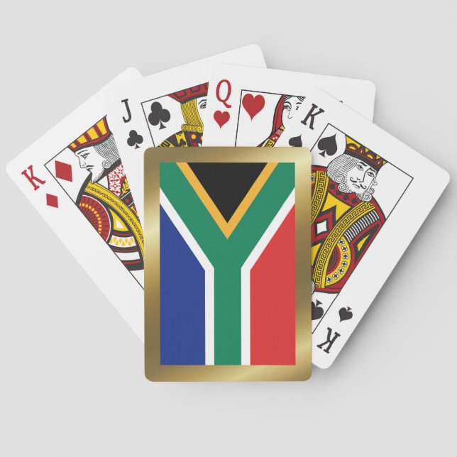 Uppspelningskort för syd-Afrika-Flagga Casinokort (Baksidan)