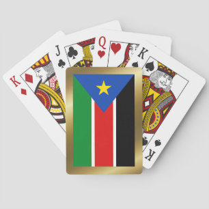 Uppspelningskort för Sydsudan Flagga Casinokort