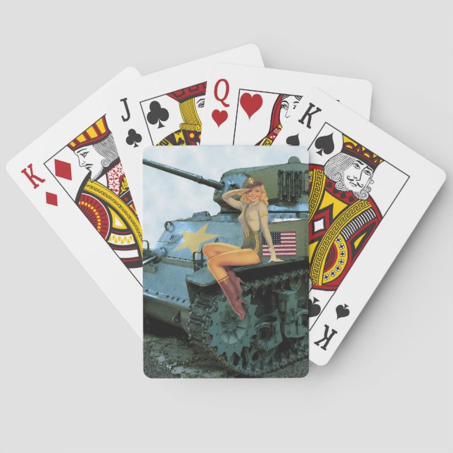 Uppspelningskort för tank Girl Pin-Up Casinokort (Baksidan)