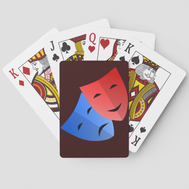 Uppspelningskort för teatermask casinokort (Baksidan)